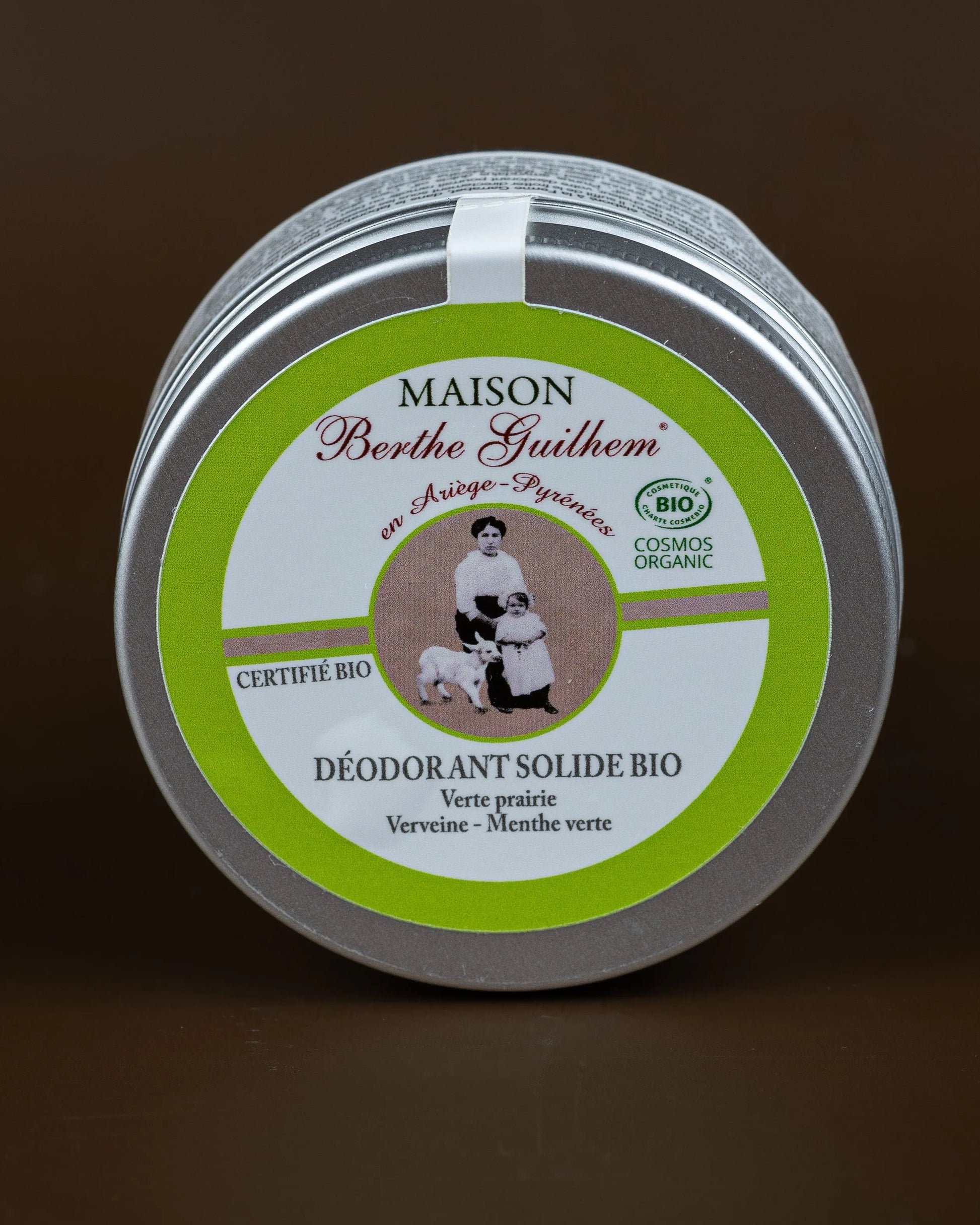 MAISON BERTHE GUILHEM Organic Solid Deodorant with Organic Alpine Goat's Milk & Verbena & Mint Oils | 45g French Soaps UK