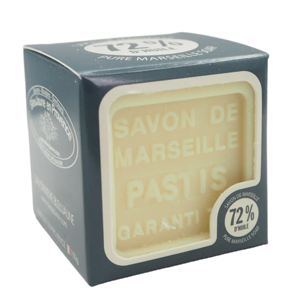 BLEU JAUNE Pastis (Aniseed), Shea Butter Marseille Cube | 100g French Soaps UK
