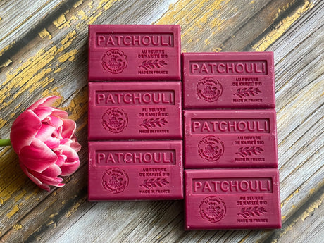 La Maison du Savon de Marseille Patchouli French Soap with Organic Shea Butter 125g x 6 French Soaps UK