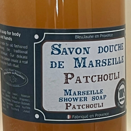 BLEU JAUNE Patchouli, Liquid Marseille Soap | 250ml French Soaps UK