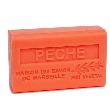 LA MAISON DU SAVON DE MARSEILLE Peach French Soap with Organic Shea Butter, 125g French Soaps UK
