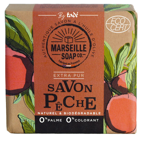 TADÉ PAYS DU LEVANT Peach Marseille Soap with Olive Oil | 100g French Soaps UK