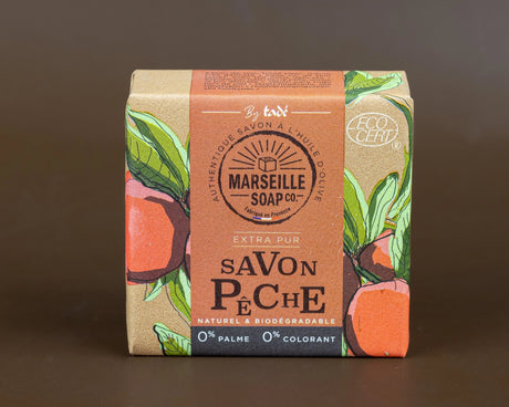 TADÉ PAYS DU LEVANT Peach Marseille Soap with Olive Oil | 100g French Soaps UK