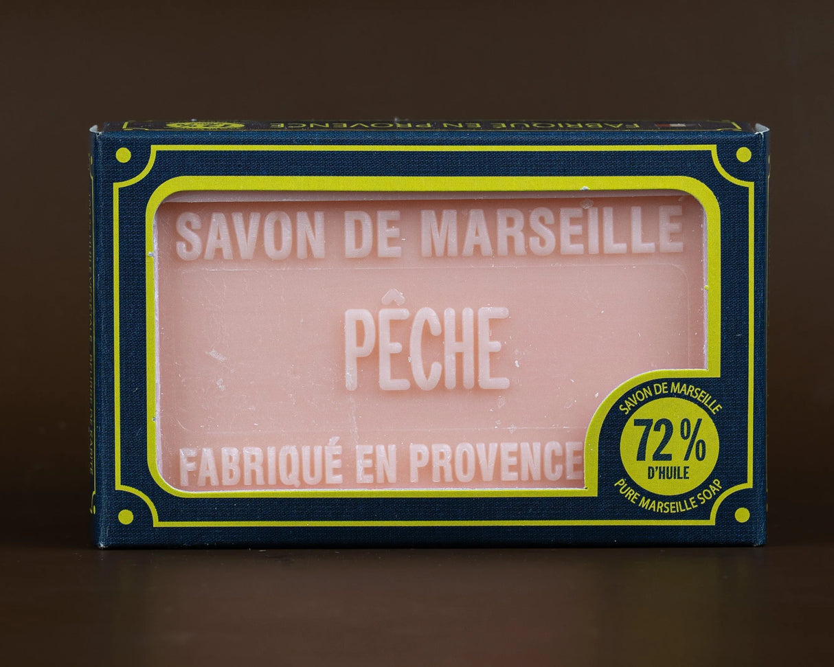 BLEU JAUNE Pêche (Peach) Marseille Soap with Shea Butter 100g French Soaps UK