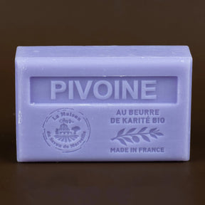 LA MAISON DU SAVON DE MARSEILLE Peony (Pivoine) Shea Butter Soap 125g French Soaps UK