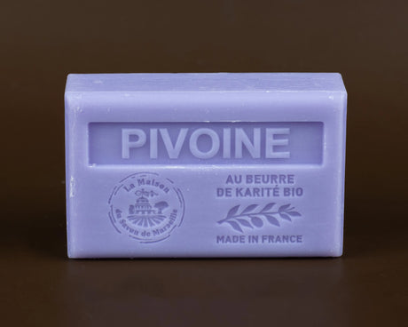 LA MAISON DU SAVON DE MARSEILLE Peony (Pivoine) Shea Butter Soap 125g French Soaps UK