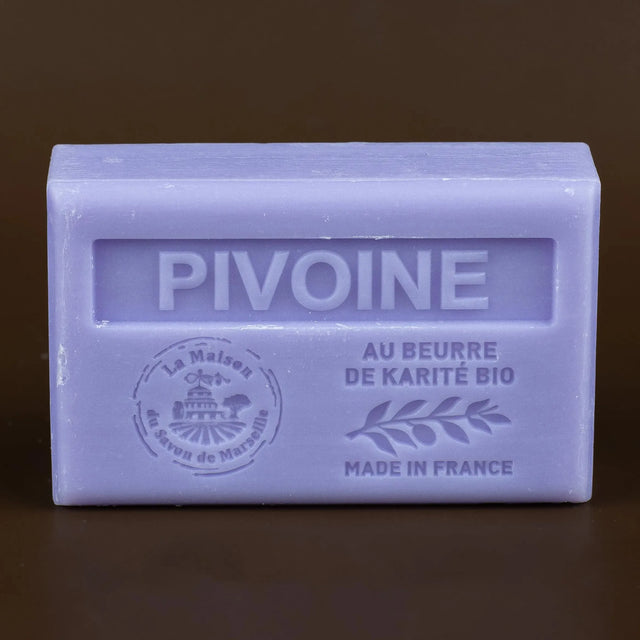 LA MAISON DU SAVON DE MARSEILLE Peony (Pivoine) Shea Butter Soap 125g French Soaps UK