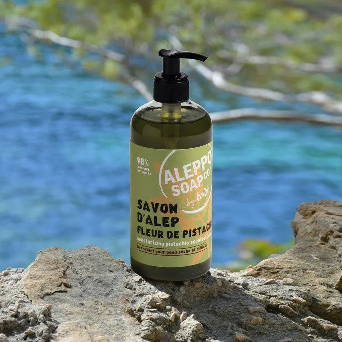 TADÉ PAYS DU LEVANT Pistachio Flower Aleppo Liquid Soap, Dry & Intolerant Skin | 500ml French Soaps UK
