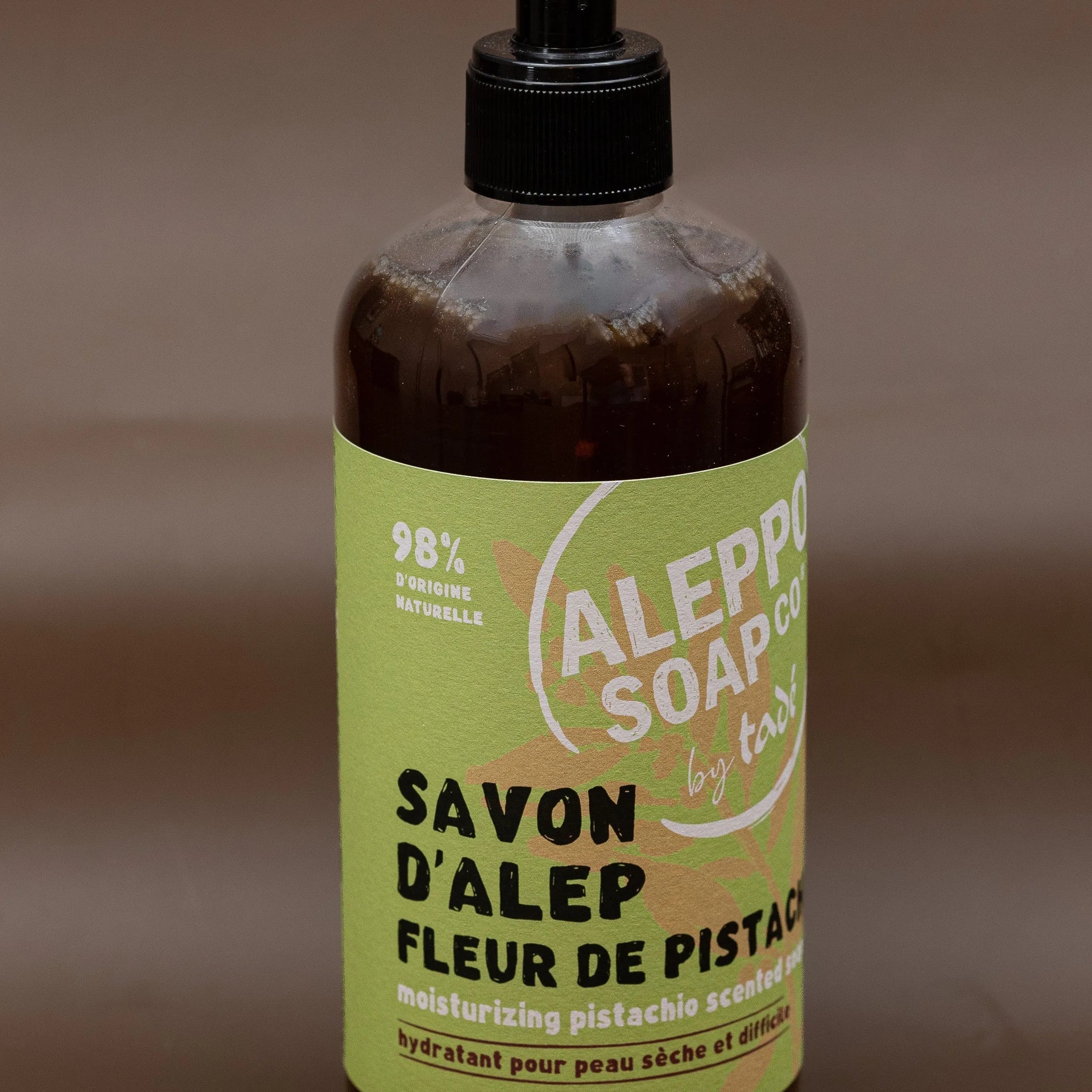Pistachio Flower Aleppo Liquid Soap, Dry & Intolerant Skin | 500ml-TADÉ PAYS DU LEVANT-FrenchSoaps