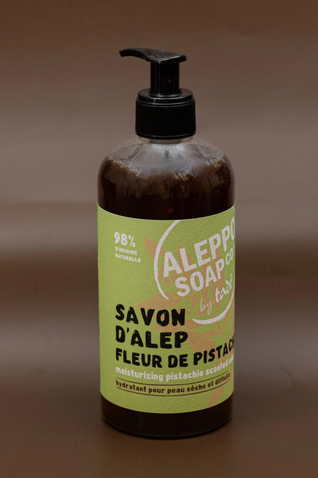 Pistachio Flower Aleppo Liquid Soap, Dry & Intolerant Skin | 500ml-TADÉ PAYS DU LEVANT-FrenchSoaps