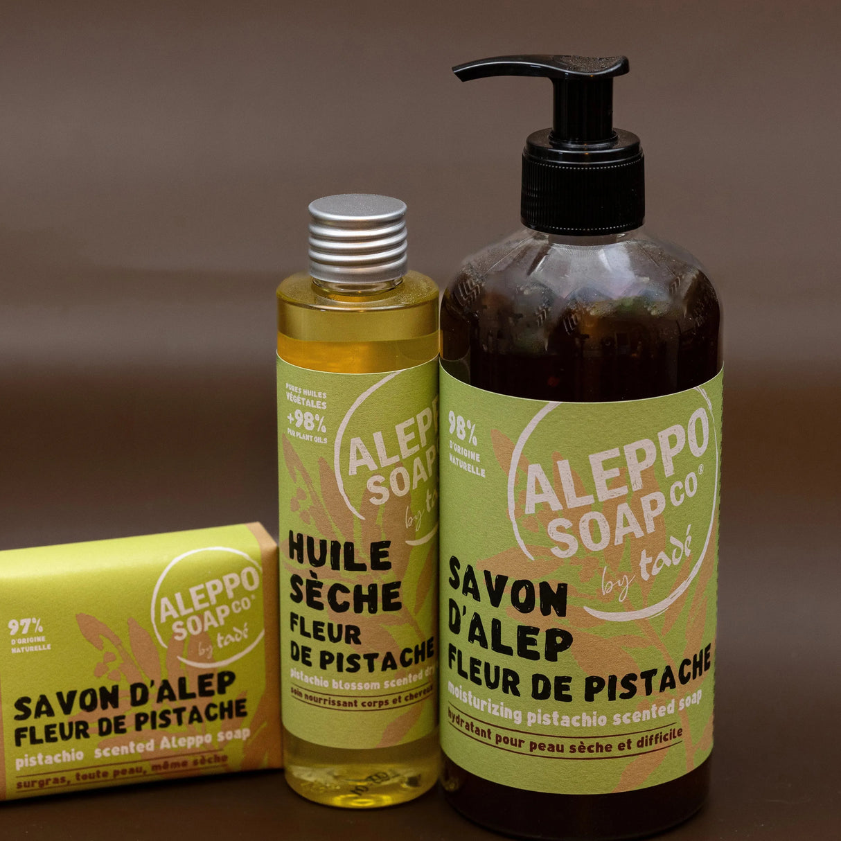 TADÉ PAYS DU LEVANT Pistachio Flower Aleppo Liquid Soap, Dry & Intolerant Skin | 500ml French Soaps UK