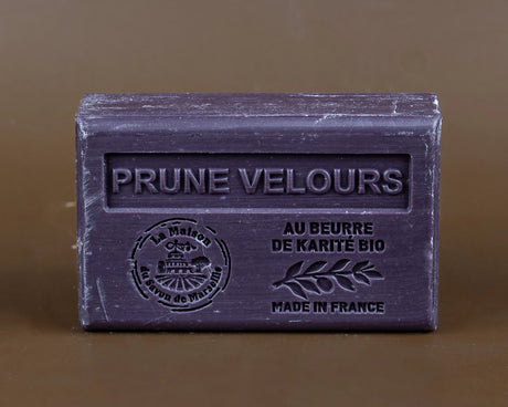 La Maison du Savon de Marseille Plum (Prune Velours) French Soap with Organic Shea Butter 125g French Soaps UK