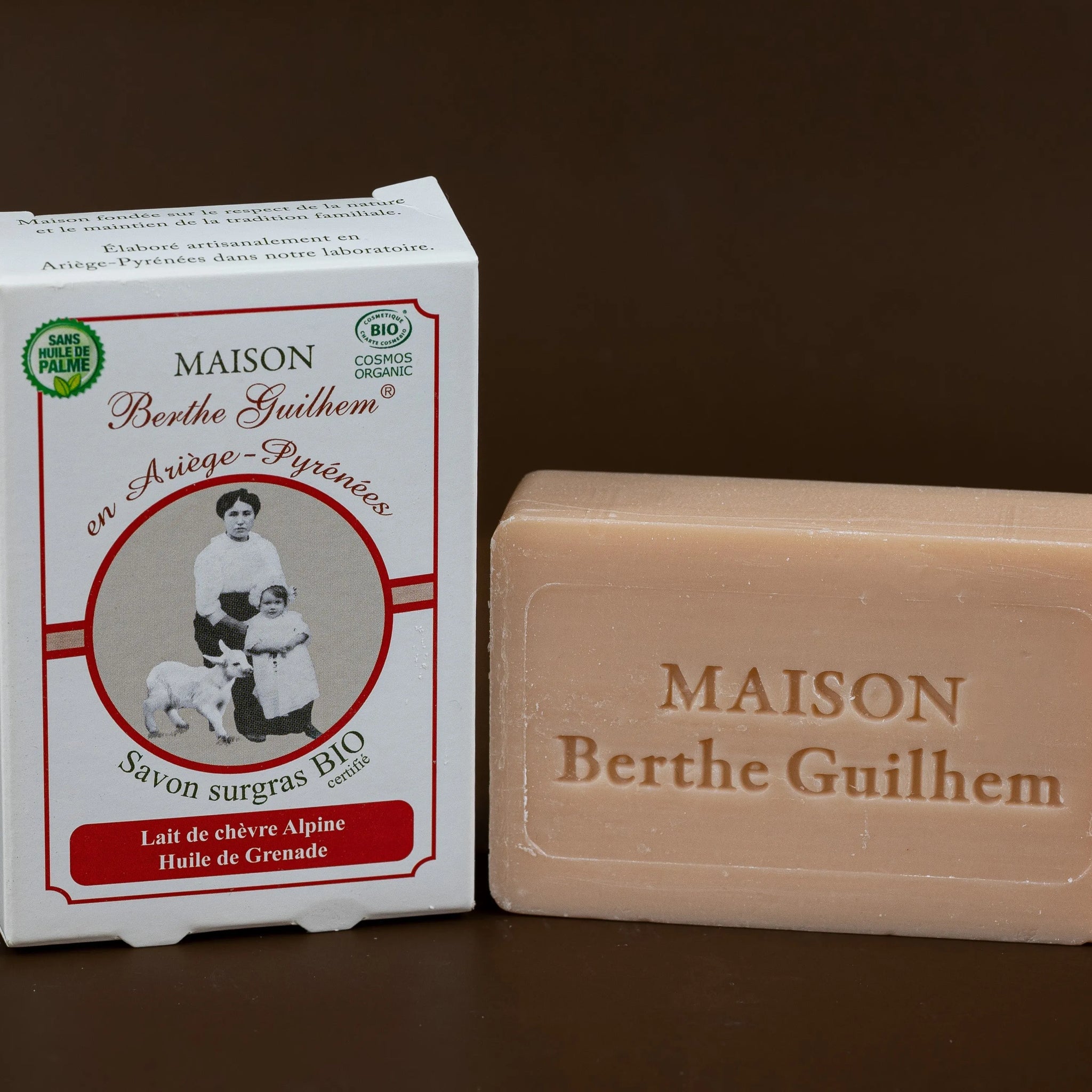 MAISON BERTHE GUILHEM Pomegranate Oil | Organic Alpine Goat's Milk | 100g French Soaps UK