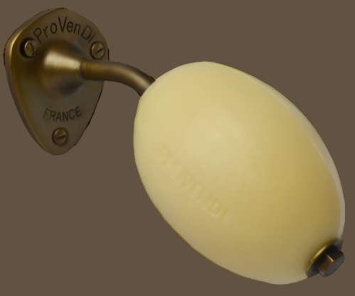 Provendi Almond Rotating Wall Soap | Brass Wall Arm