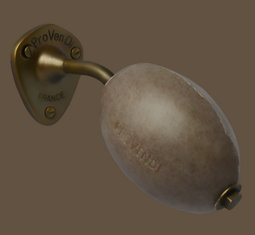 Provendi Exfoliating Cedar Rotating Wall Soap |  Brass Wall Arm