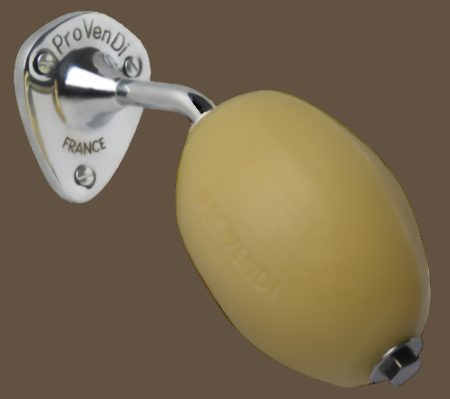 Almond Rotating Wall Soap - Chrome Wall Arm, by PROVENDI