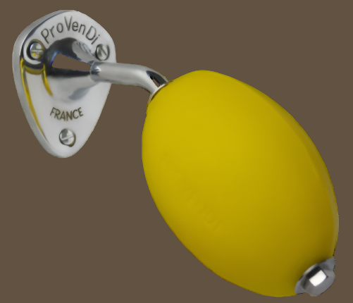 Provendi Lemon Rotating Wall Soap | Chrome Wall Arm