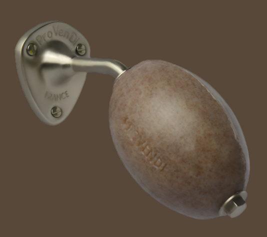 Cedar Rotating Wall Soap - Brushed Steel Wall Arm, by PROVENDI