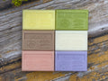 La Maison du Savon de Marseille Pretty Pastels, 6 x 125g Soap Bars  I  Unwrapped French Soaps UK