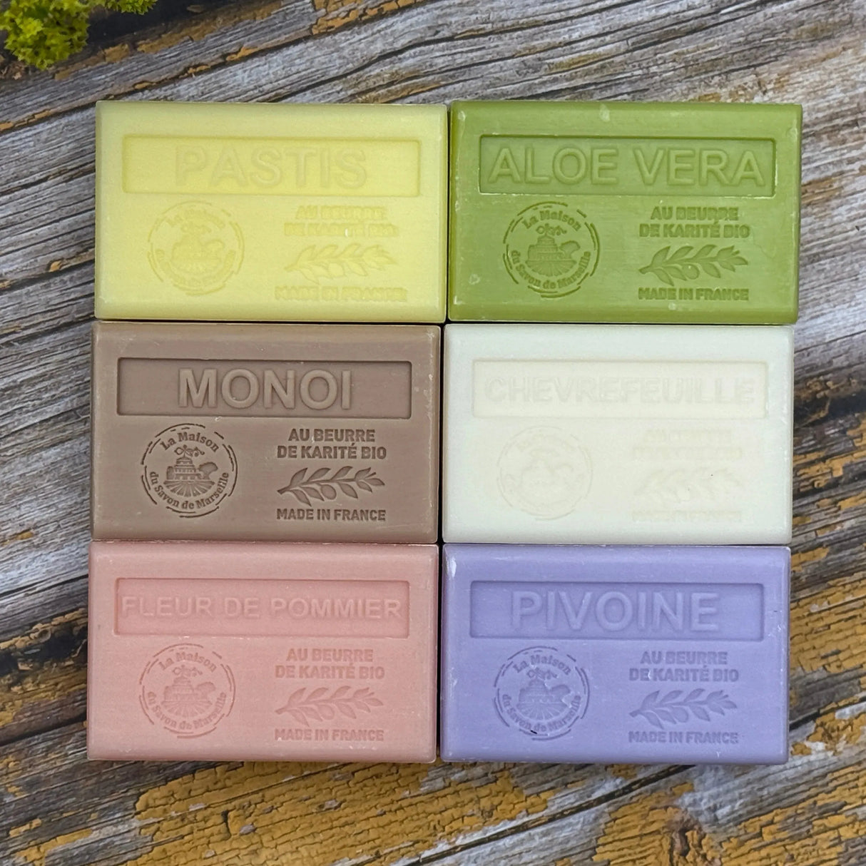 La Maison du Savon de Marseille Pretty Pastels, 6 x 125g Soap Bars  I  Unwrapped French Soaps UK