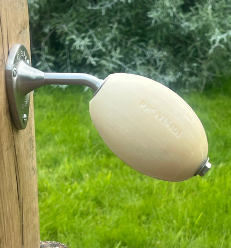 PROVENDI Provendi Almond Rotating Wall Soap | Brushed Steel Wall Arm French Soaps UK