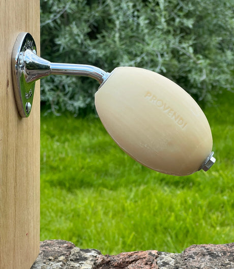 PROVENDI Provendi Almond Rotating Wall Soap | Chrome Wall Arm French Soaps UK