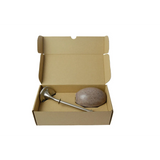 PROVENDI Provendi Exfoliating Cedar Rotating Wall Soap | Brushed Steel Wall Arm French Soaps UK