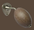 PROVENDI Provendi Exfoliating Cedar Rotating Wall Soap | Brushed Steel Wall Arm French Soaps UK