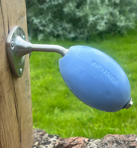 PROVENDI Provendi Lavender Rotating Wall Soap |  Brushed Steel Wall Arm French Soaps UK