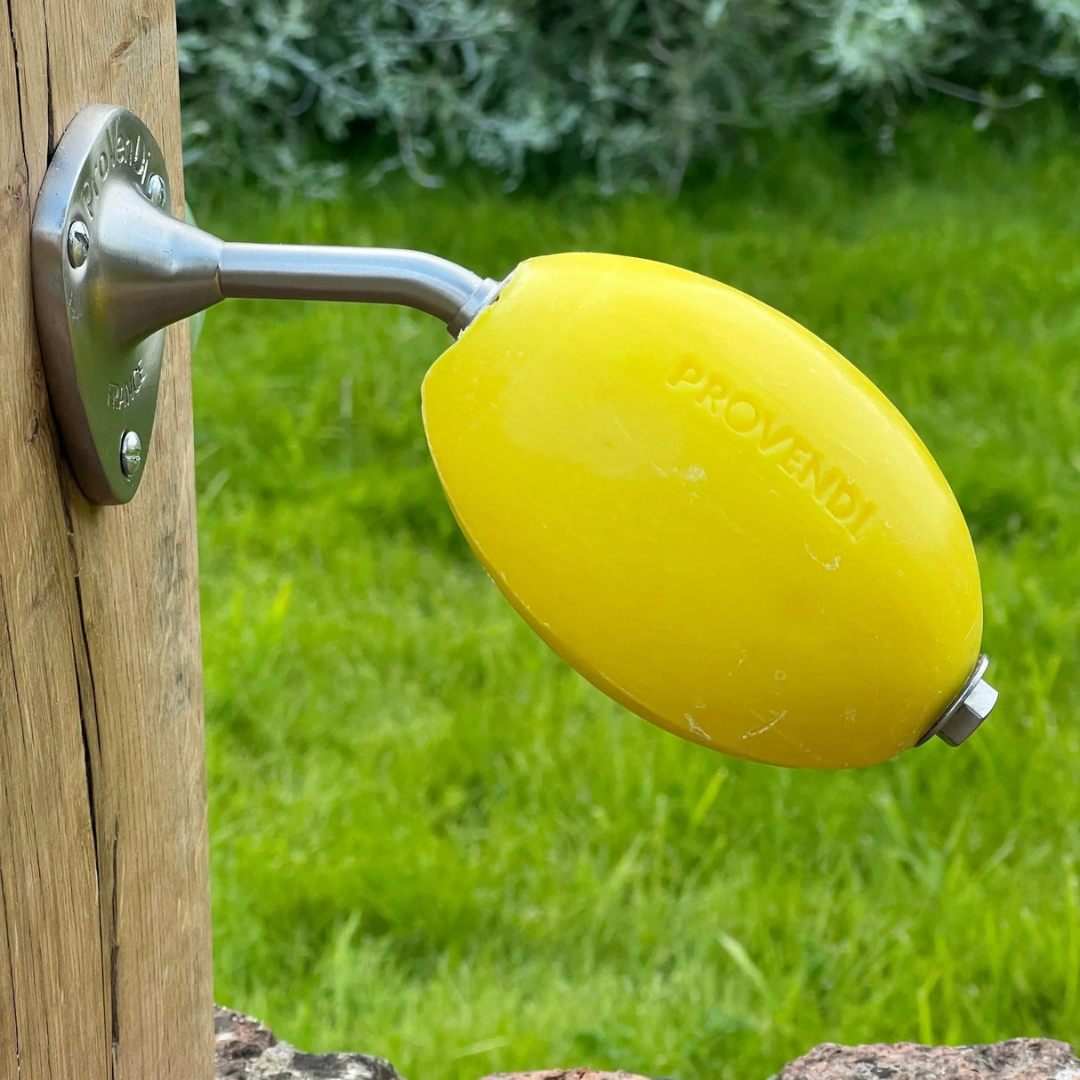 PROVENDI Provendi Lemon Rotating Wall Soap | Brushed Steel Wall Arm French Soaps UK