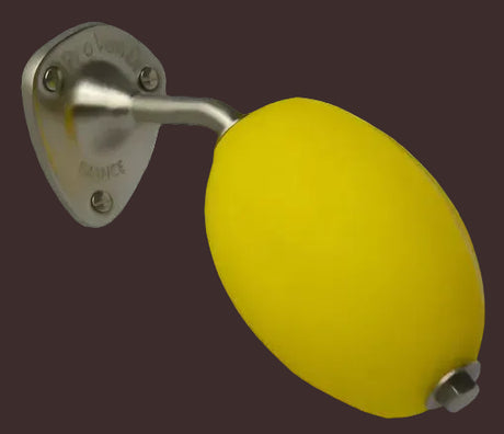 PROVENDI Provendi Lemon Rotating Wall Soap | Brushed Steel Wall Arm French Soaps UK