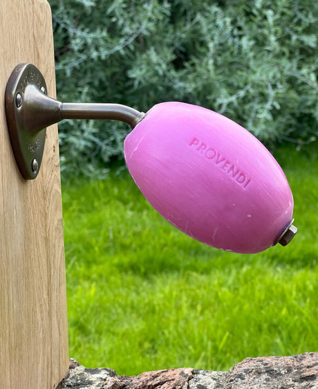 PROVENDI Provendi Rose Rotating Wall Soap | Brass Wall Arm French Soaps UK