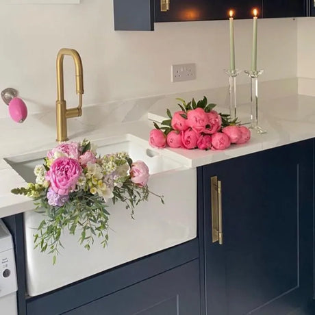 PROVENDI Provendi Rose Rotating Wall Soap | Brushed Steel Wall Arm French Soaps UK