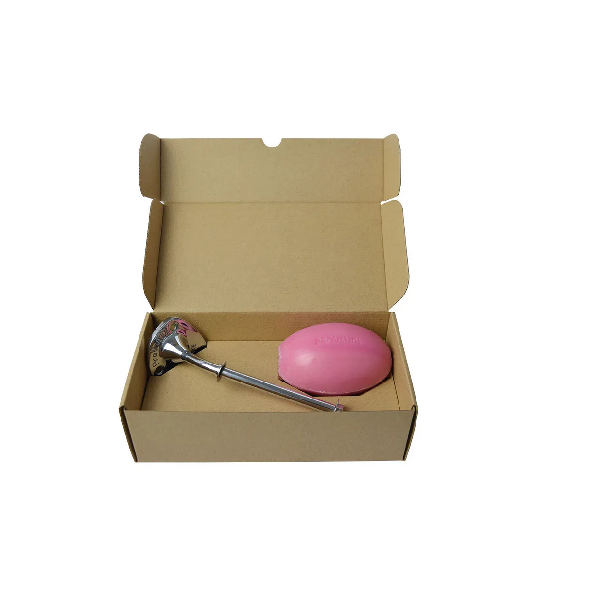 PROVENDI Provendi Rose Rotating Wall Soap | Chrome Wall Arm French Soaps UK