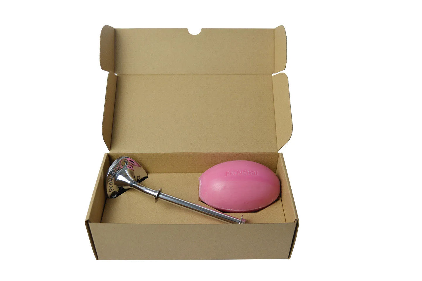 PROVENDI Provendi Rose Rotating Wall Soap | Chrome Wall Arm French Soaps UK