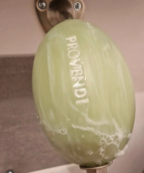 PROVENDI Provendi Verbena Rotating Wall Soap | Brushed Steel Wall Arm French Soaps UK