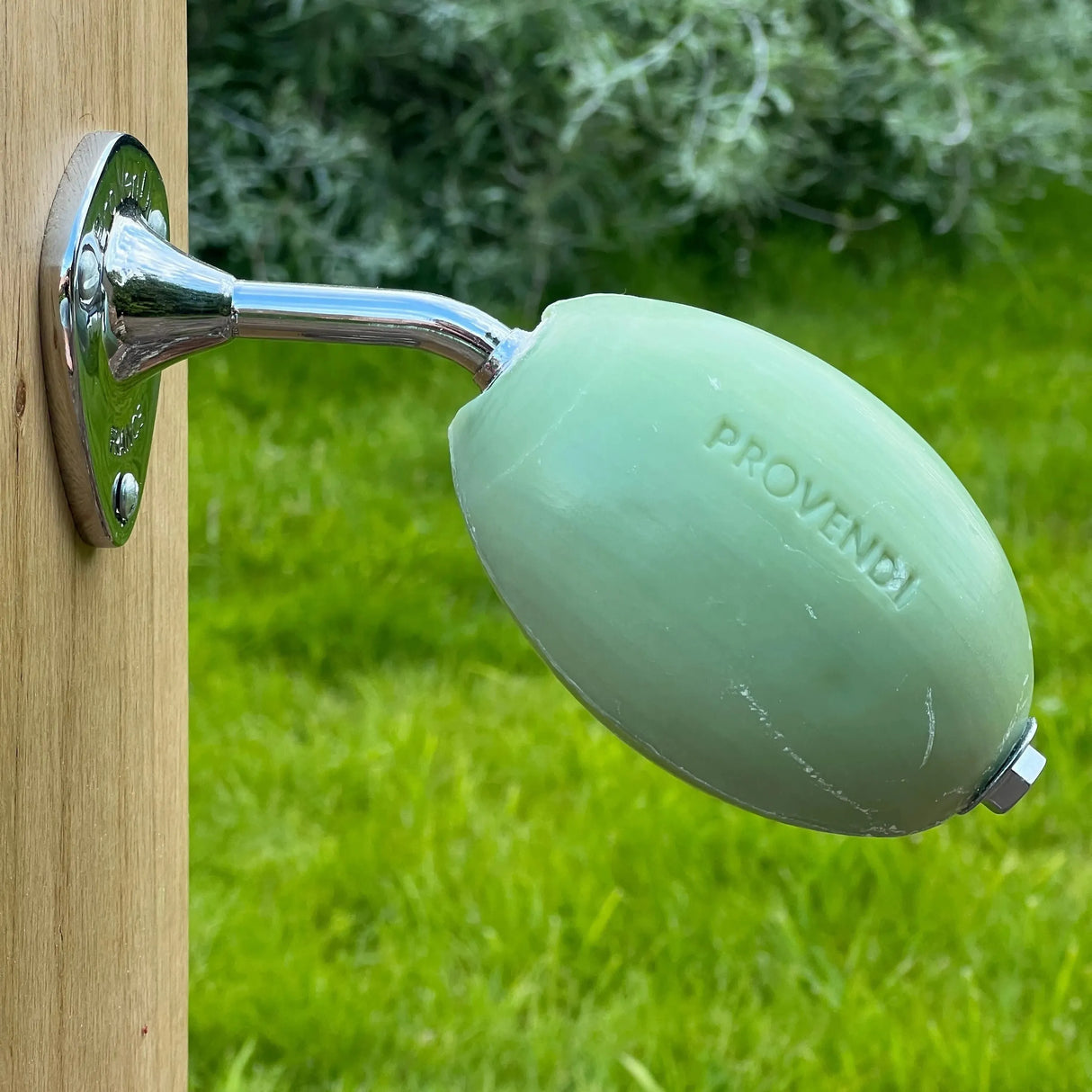 PROVENDI Provendi Verbena Rotating Wall Soap | Chrome Wall Arm French Soaps UK