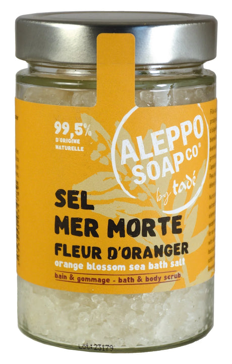TADÉ PAYS DU LEVANT Pure Dead Sea Salts for Bath & Body, fragranced with Orange Flower | 300g French Soaps UK