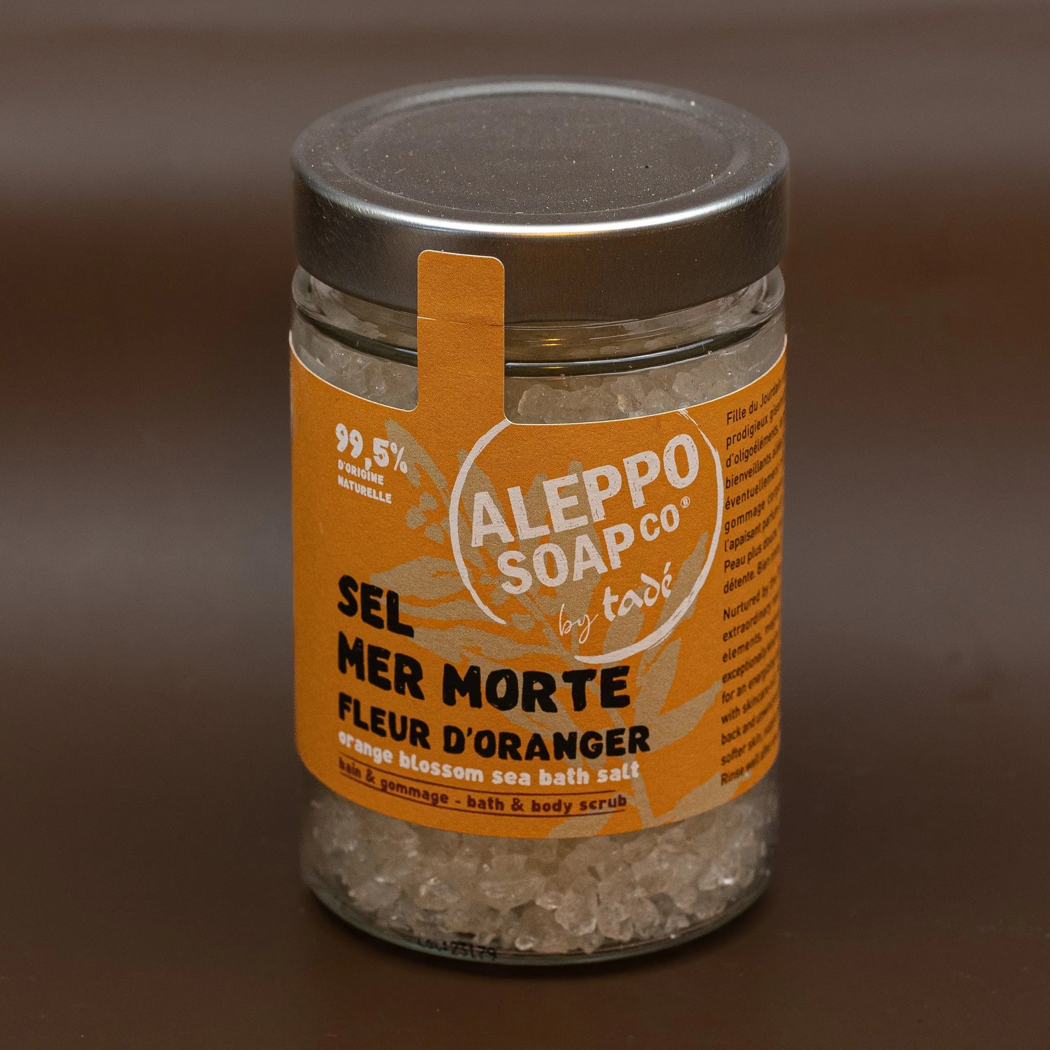 TADÉ PAYS DU LEVANT Pure Dead Sea Salts for Bath & Body, fragranced with Orange Flower | 300g French Soaps UK