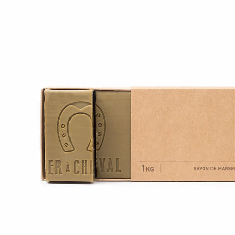 FER A CHEVAL Pure Olive Savon de Marseille, 6 Slices | 1kg French Soaps UK