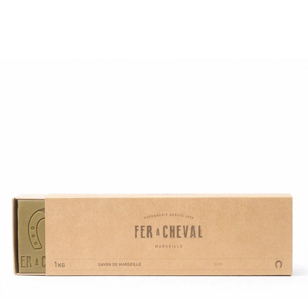 FER A CHEVAL Pure Olive Savon de Marseille, 6 Slices | 1kg French Soaps UK