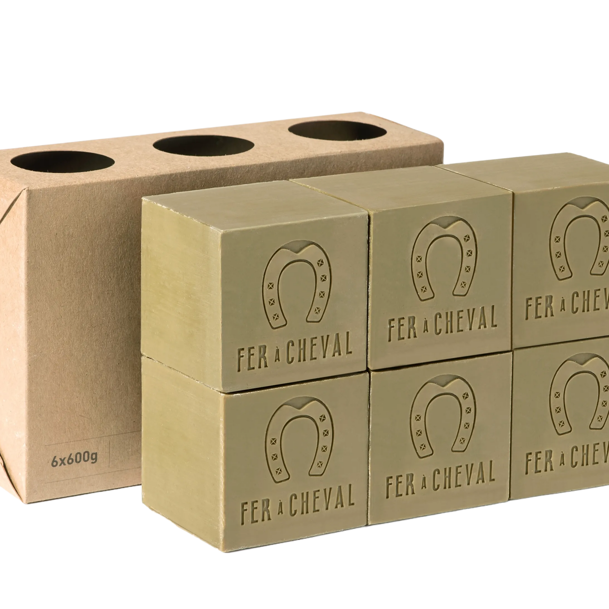 FER A CHEVAL Pure Olive Savon de Marseille | 6 x 600g Cubes French Soaps UK