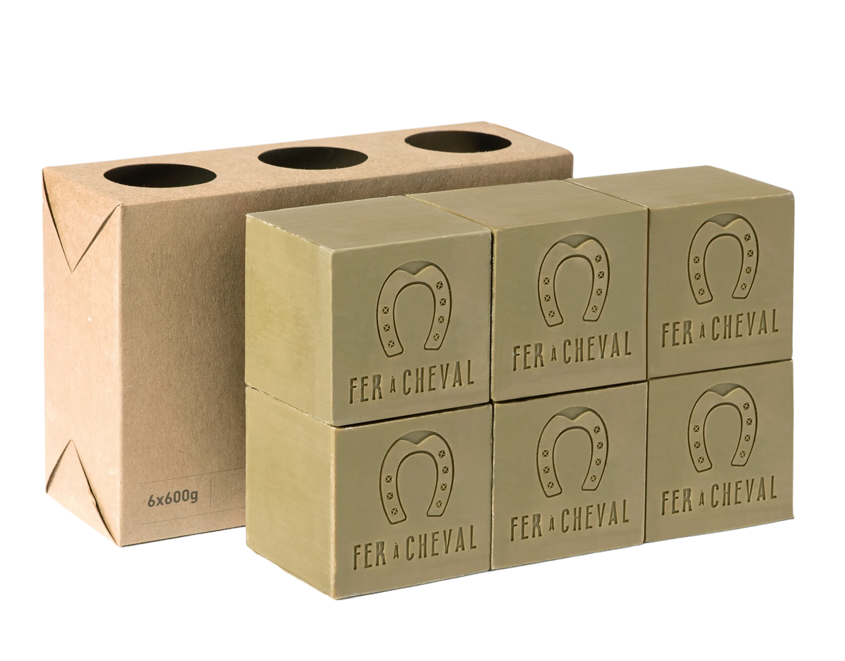 FER A CHEVAL Pure Olive Savon de Marseille | 6 x 600g Cubes French Soaps UK