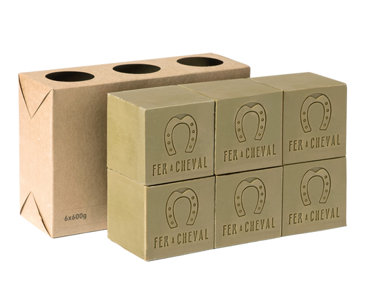 FER A CHEVAL Pure Olive Savon de Marseille | 6 x 600g Cubes French Soaps UK