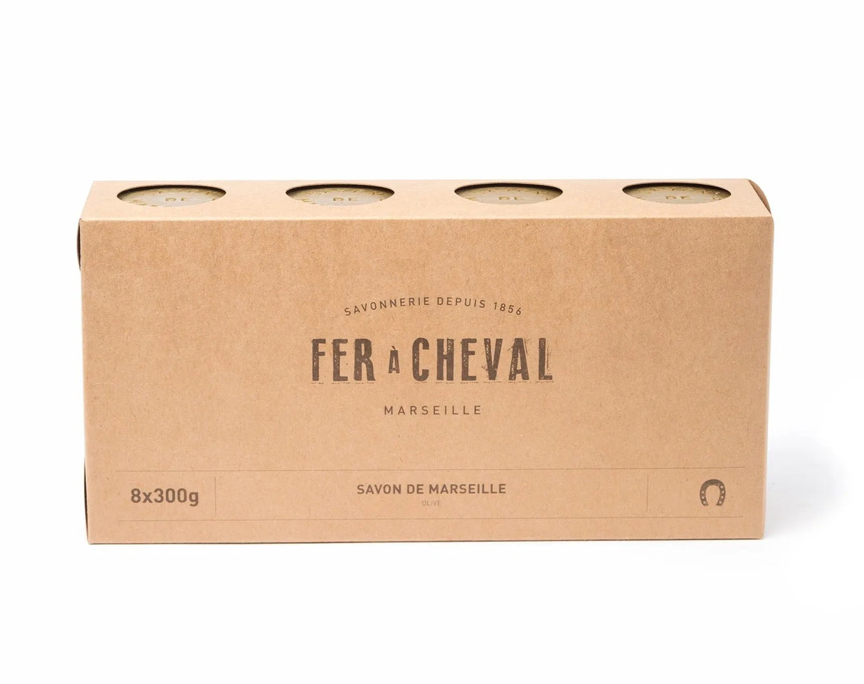 FER A CHEVAL Pure Olive Savon de Marseille | 8 x 300g French Soaps UK