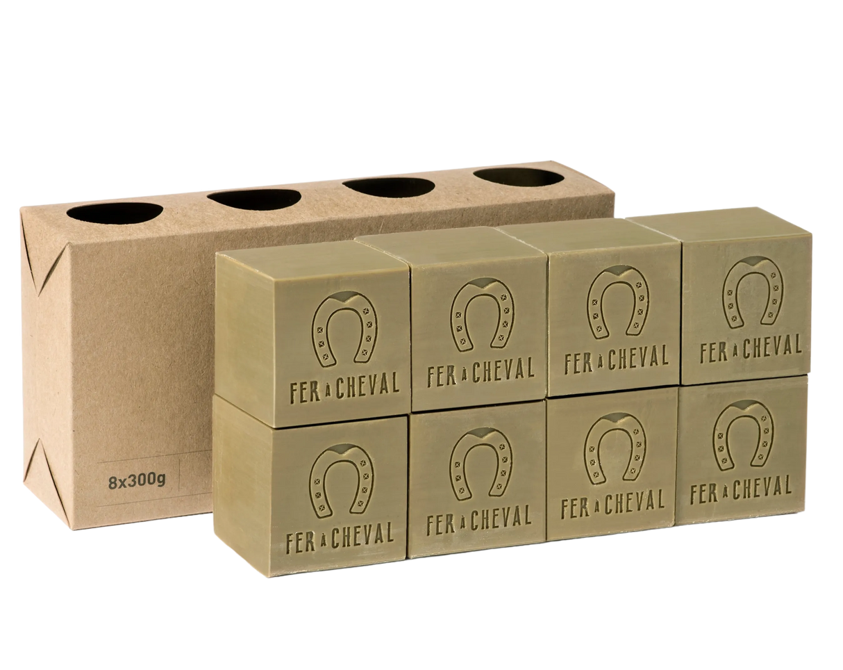 FER A CHEVAL Pure Olive Savon de Marseille | 8 x 300g French Soaps UK