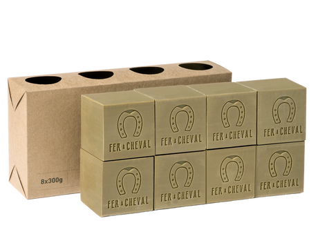 FER A CHEVAL Pure Olive Savon de Marseille | 8 x 300g French Soaps UK