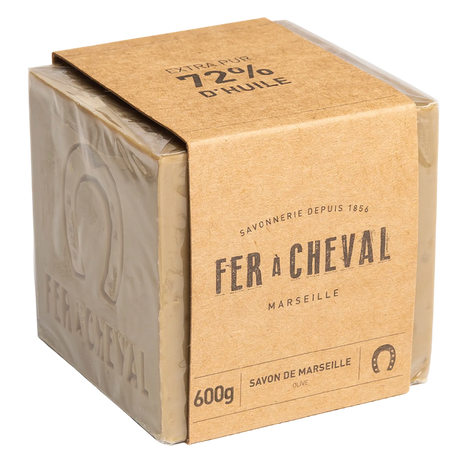 FER A CHEVAL Pure Olive Savon de Marseille Cube | 600g French Soaps UK