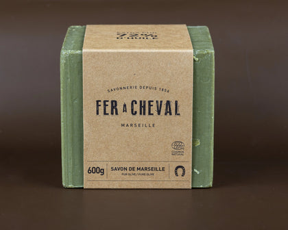 FER A CHEVAL Pure Olive Savon de Marseille Cube | 600g French Soaps UK