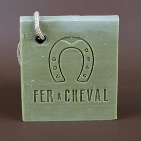 FER A CHEVAL Pure Olive Savon de Marseille Slice on a Rope | 125g French Soaps UK